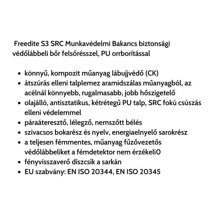 Freedite S3 SRC Munkavédelmi Bakancs